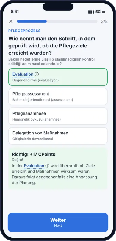 Amicura Erklärung nach der Antwort
